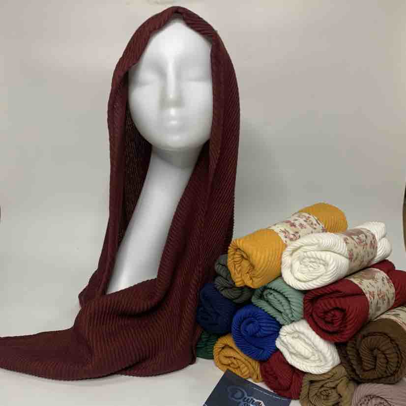 Pleated Cotton scarf 