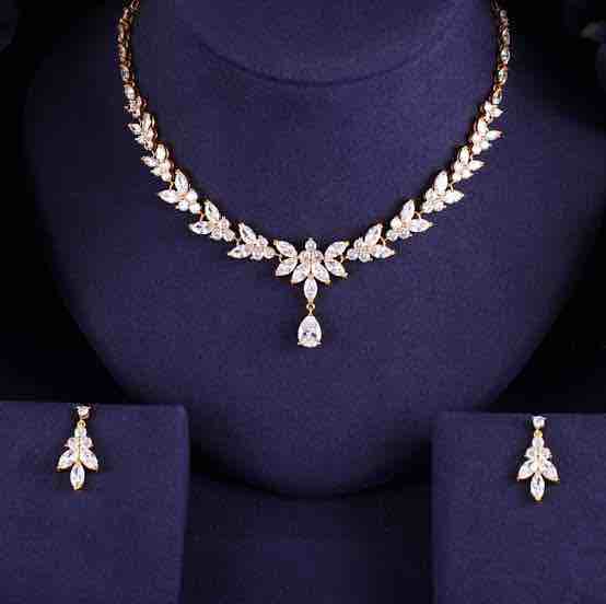 Cubic Zirconia Wedding Accessory Set