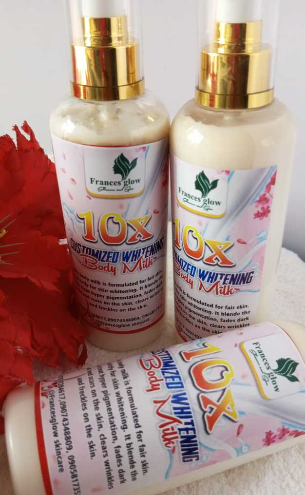 10x  Customized whitening Body milk