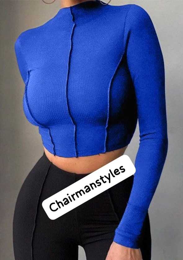 Vibrant Blue Cropped Top