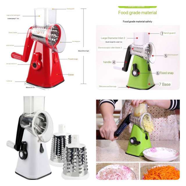 Table top drum grater\slicer 