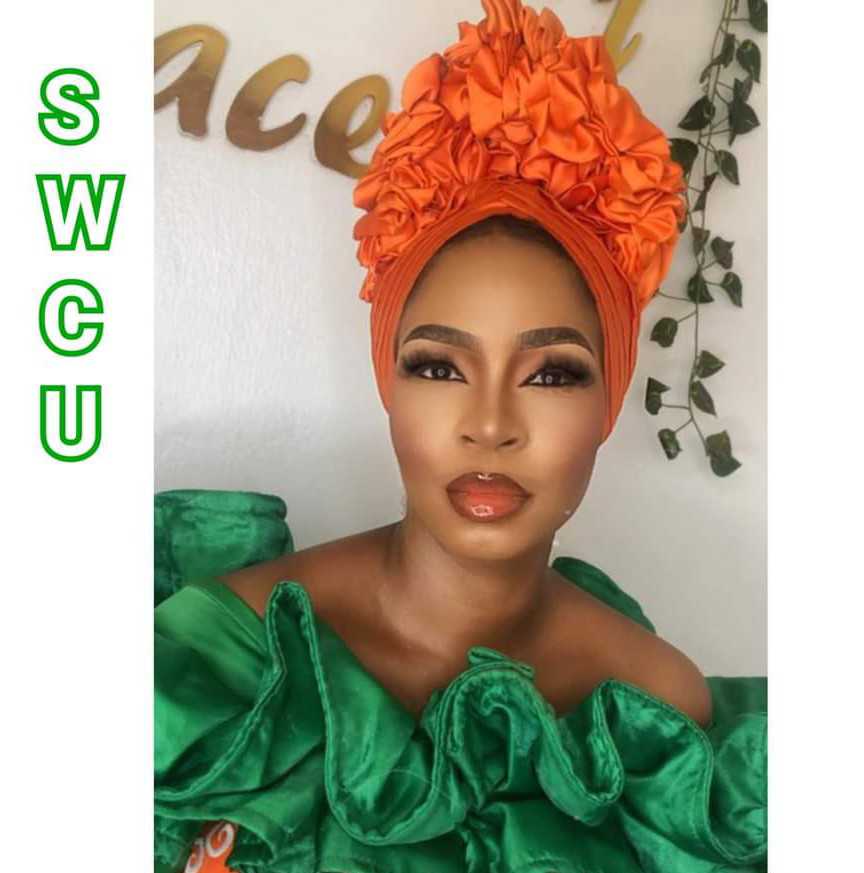 Ruffle Autogele African Headwrap