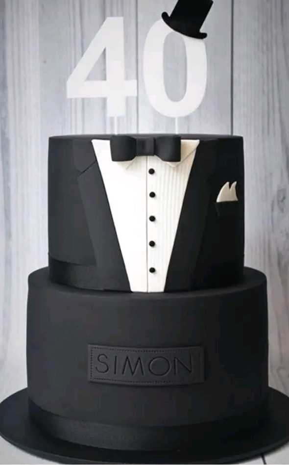 Men's Design Two Step Cake