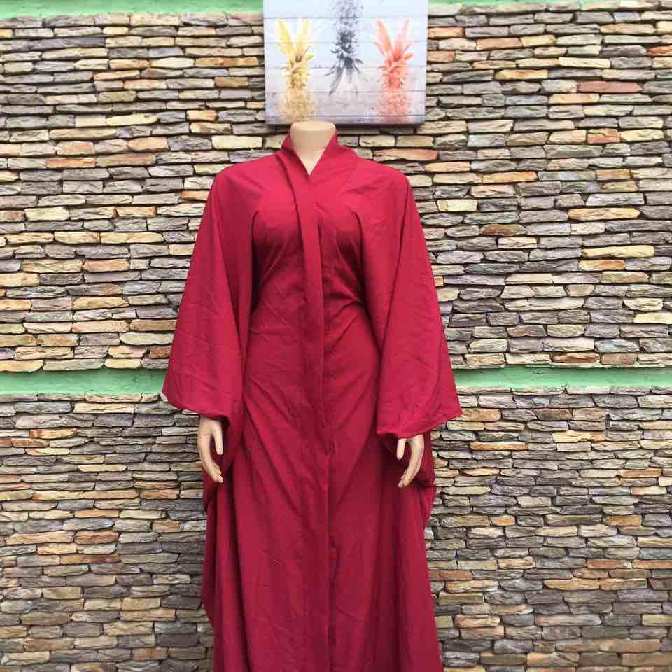 Red Fatima Flowing Boubou. 