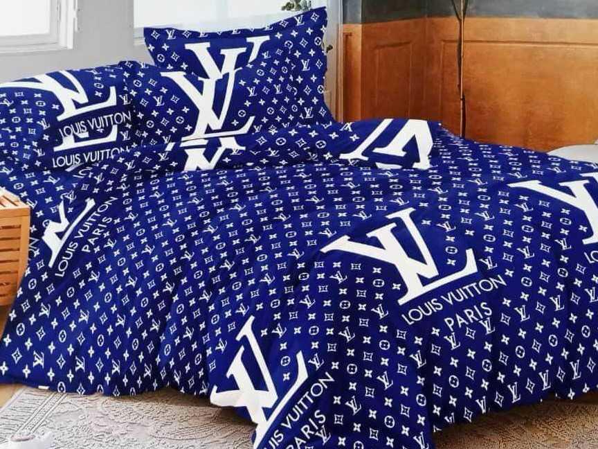 Bedsheet, Duvet, throw pillows.
