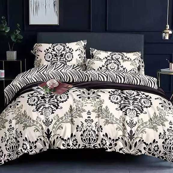 bedsheet, Duvet, throw pillows.