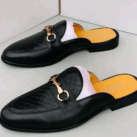 Sleek Black Half Shoes