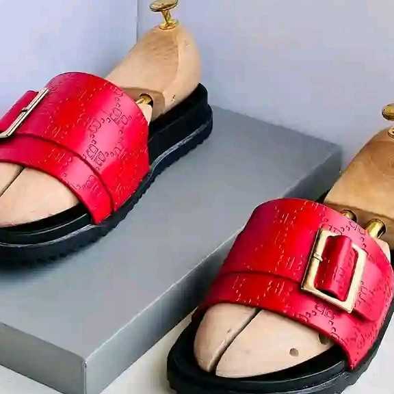 quality leather slide 