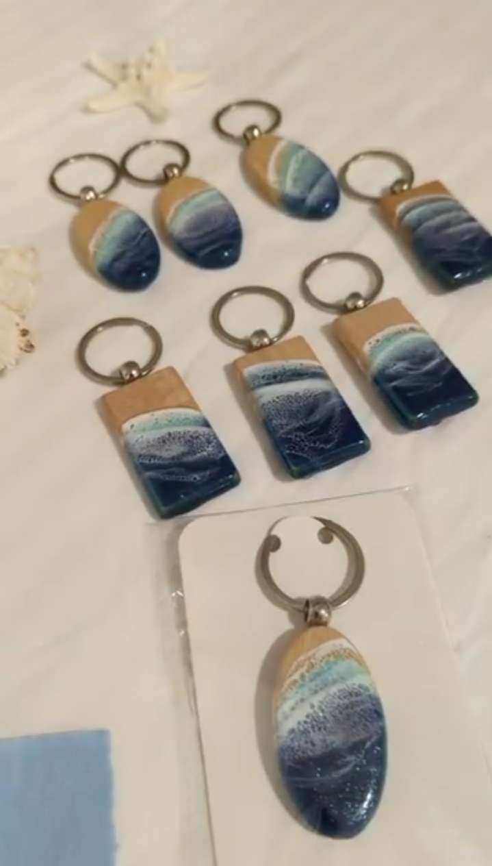 Shaped Resin Keyrings 