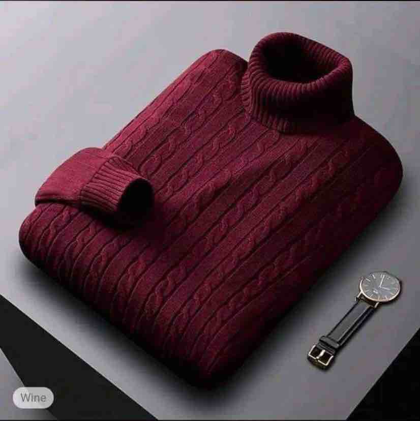 Trendy Geometric Turtle Neck
