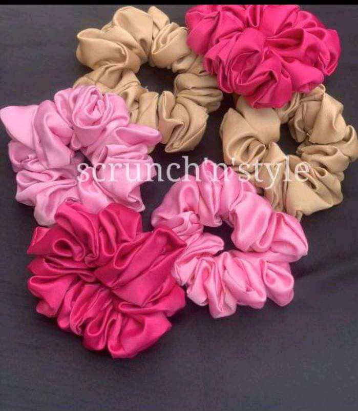 scrunchies and hair  bonnets