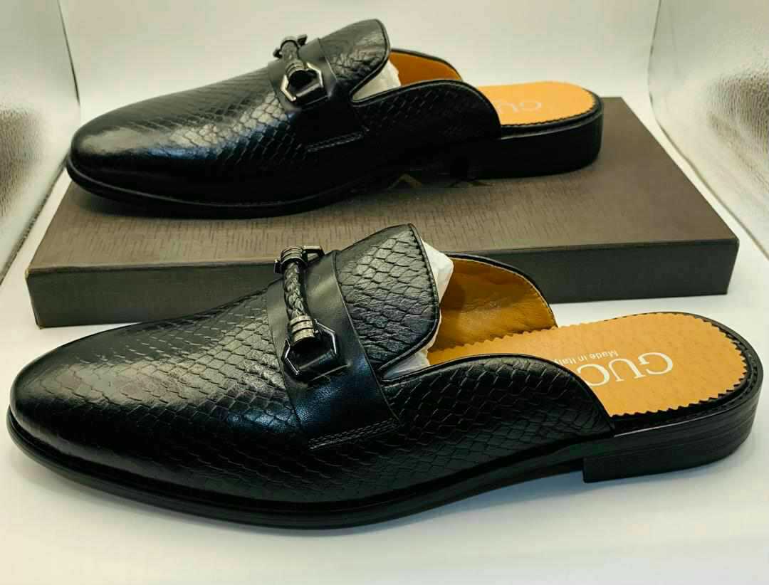 Quality Leather luxury Men's Half Shoes