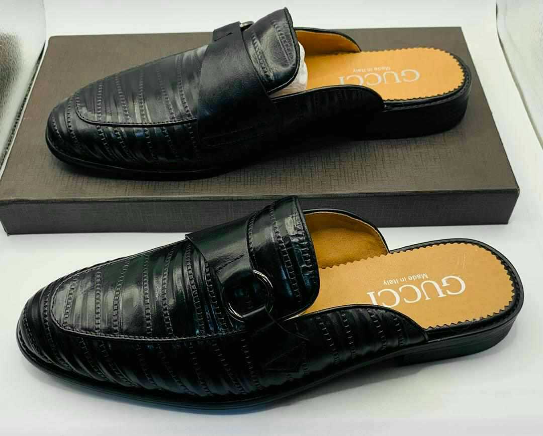 Quality Leather luxury Men's Half Shoes