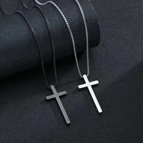 Stainless Steel Prayer Cross Pendant.