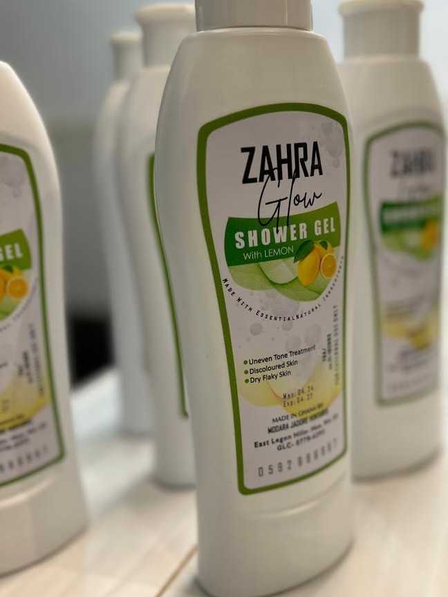 Zahra glow shower gel with lemon