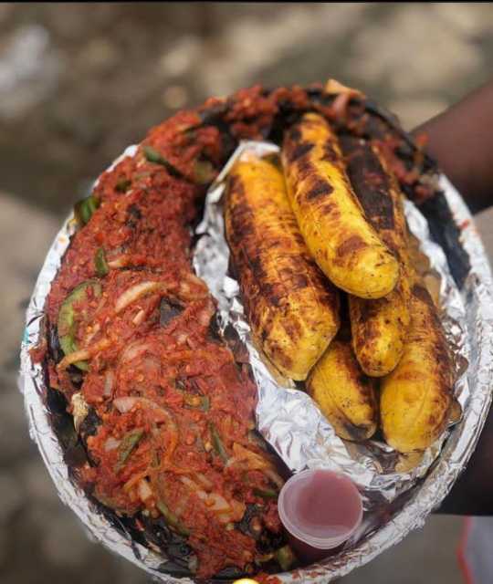 Grilled fish and bole