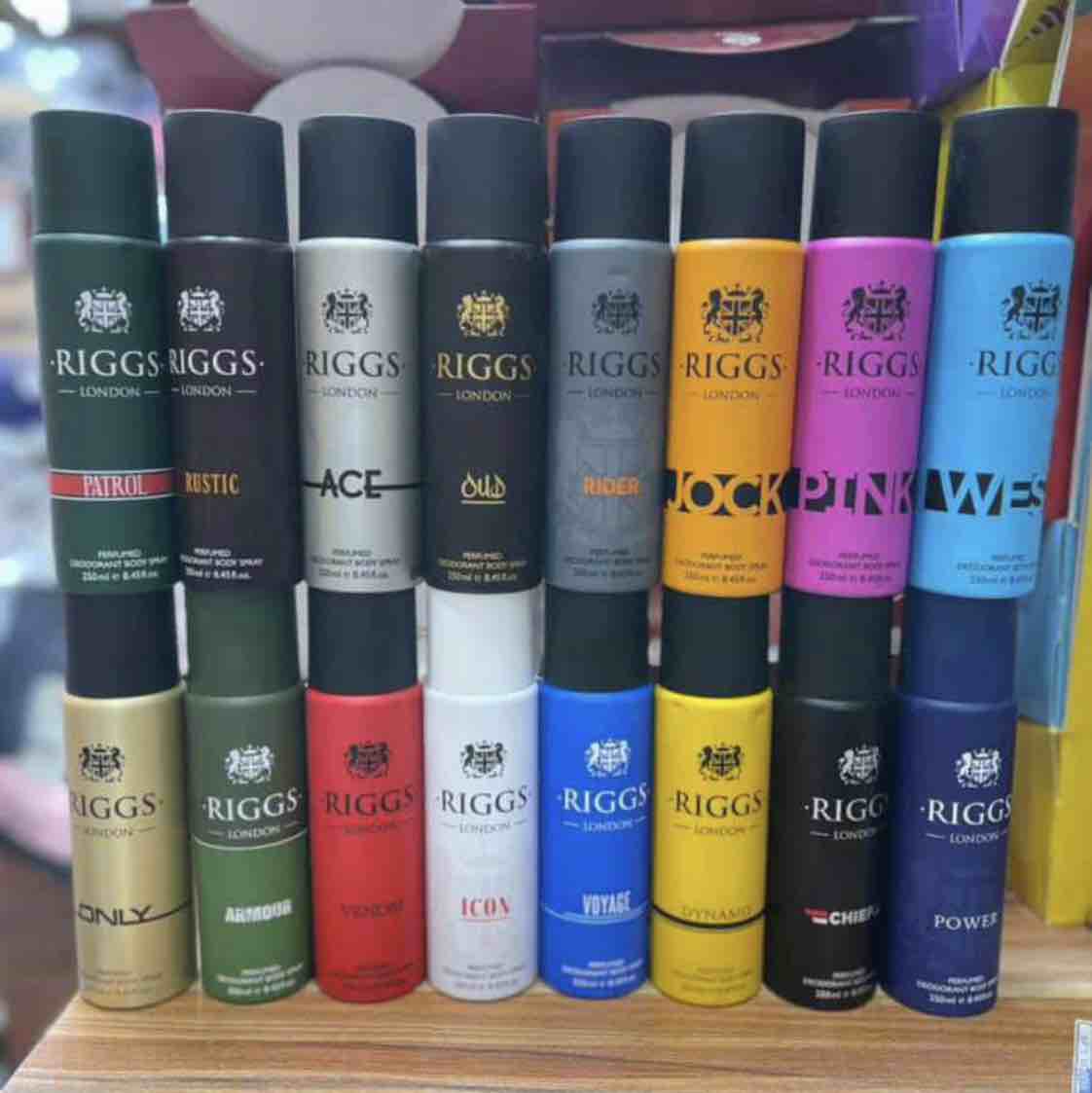 Riggs body sprays 