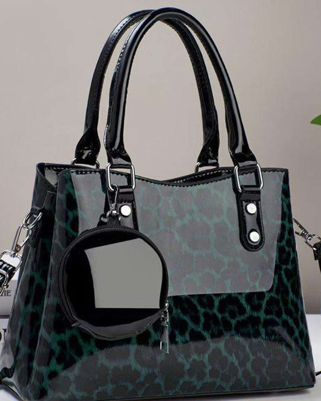 Wildcat Chic Patent Handbag