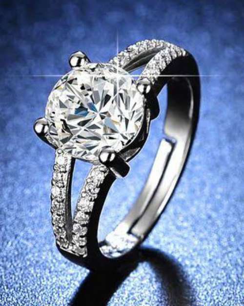 Sparkling Silver Moissanite Bliss Ring