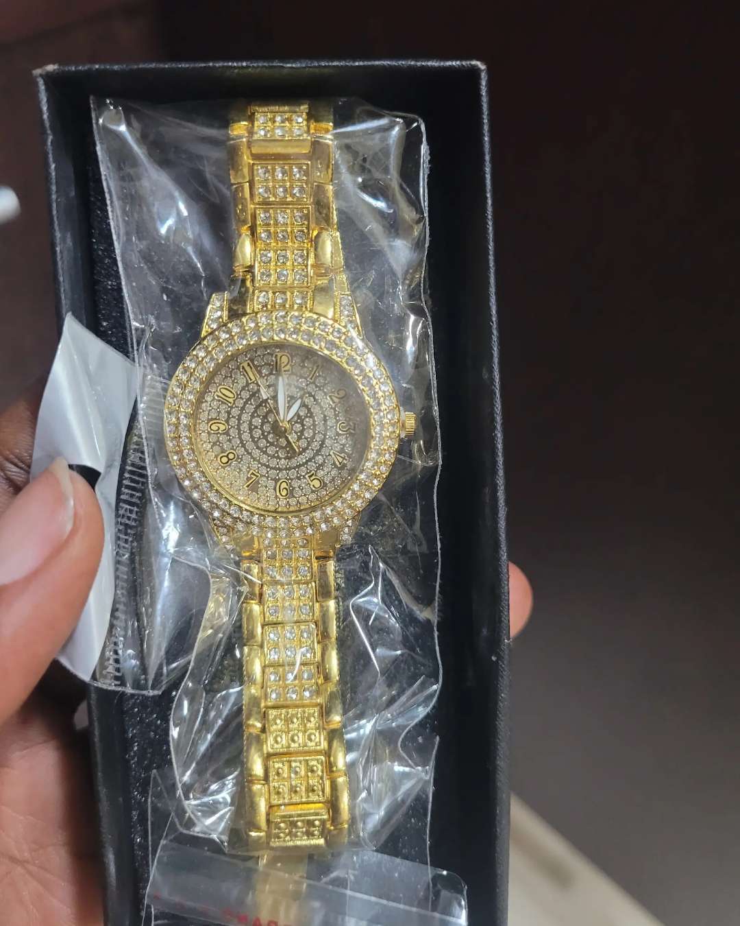 MEN PLATED GOLD  DIAMOND  WATCHES