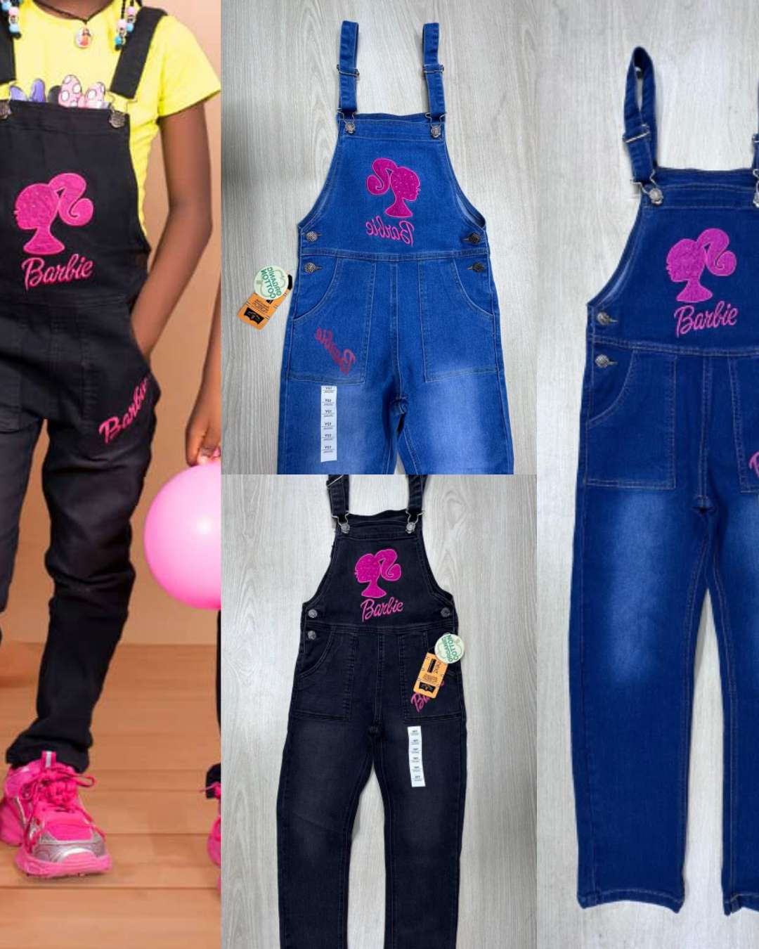 Girl's Barbie Dungaree 