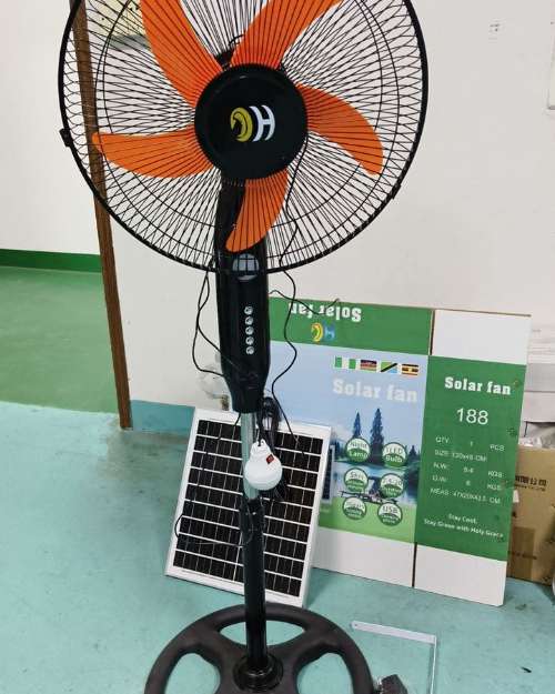 Solar standing fan with 15watt solar pan