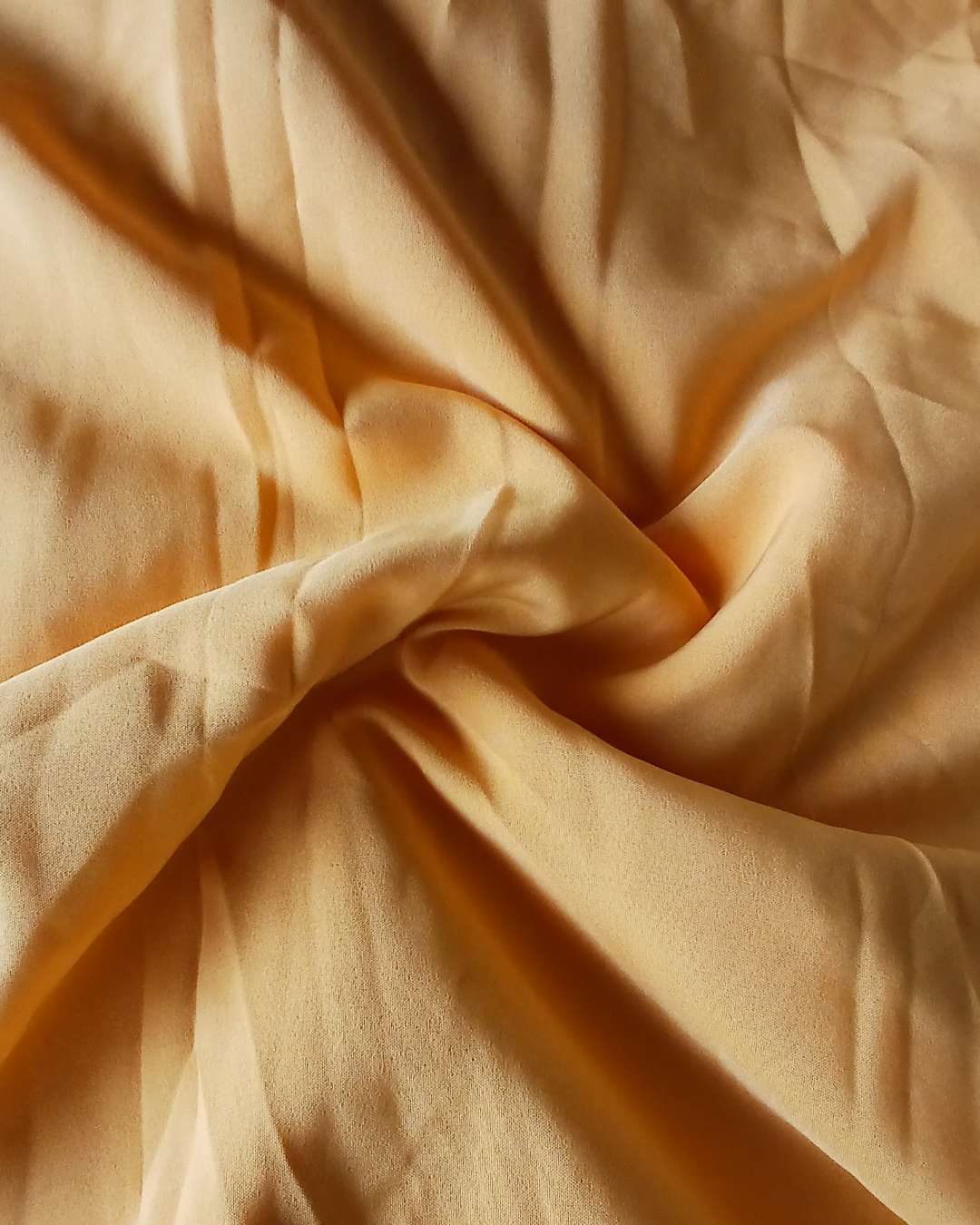 Yellow Plain Crepe Fabric