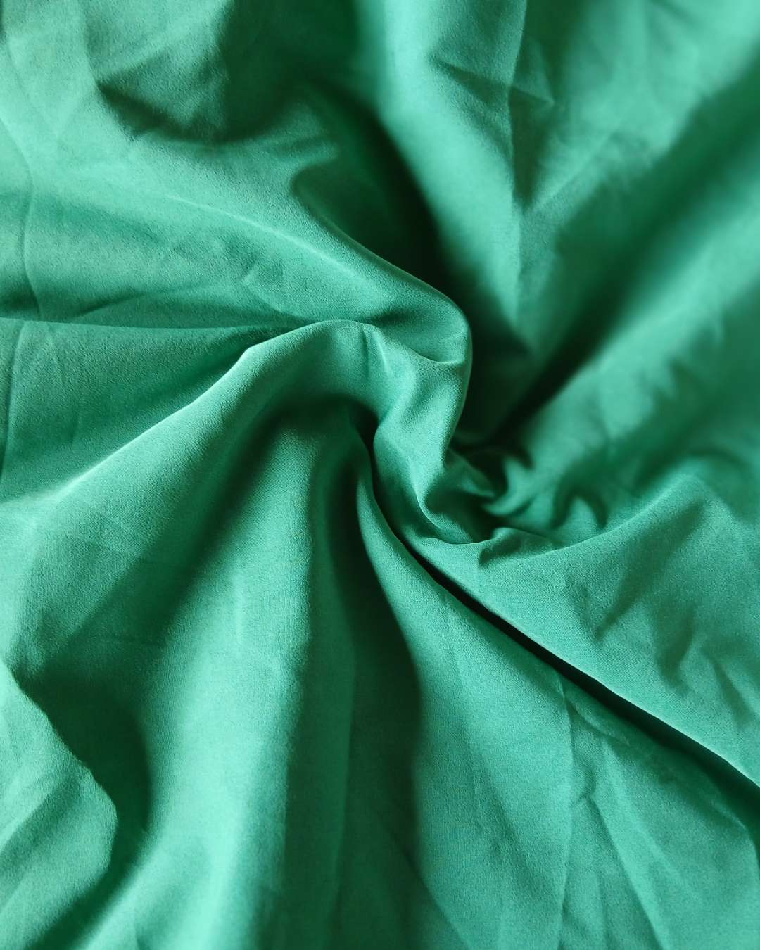 Plain Green Crepe Fabric