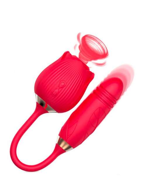 Rose Sucker Vibrator 2in1