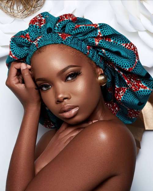 African Print Bonnet