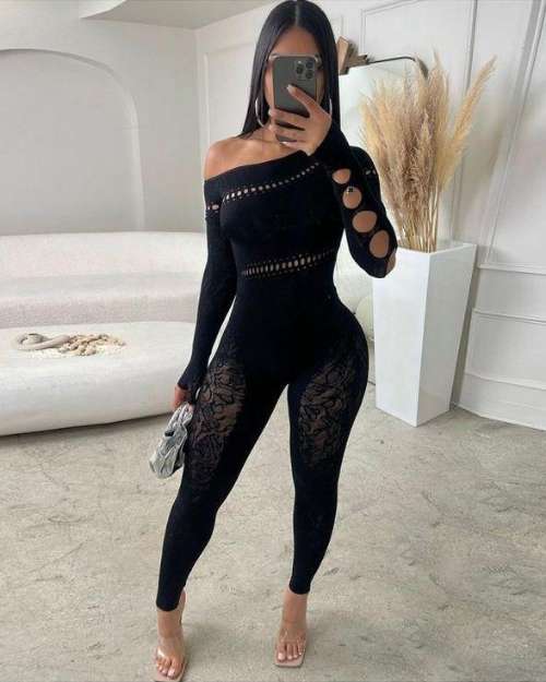 Fashionable Net Jumpsuit