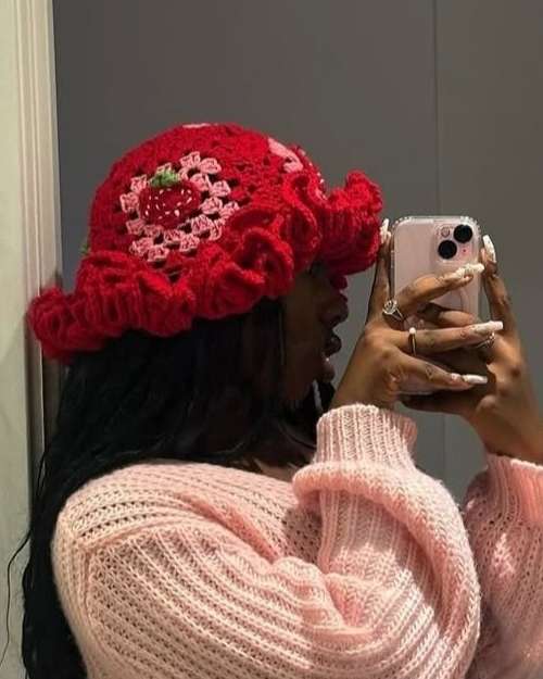 Crochet Ruffle Hat