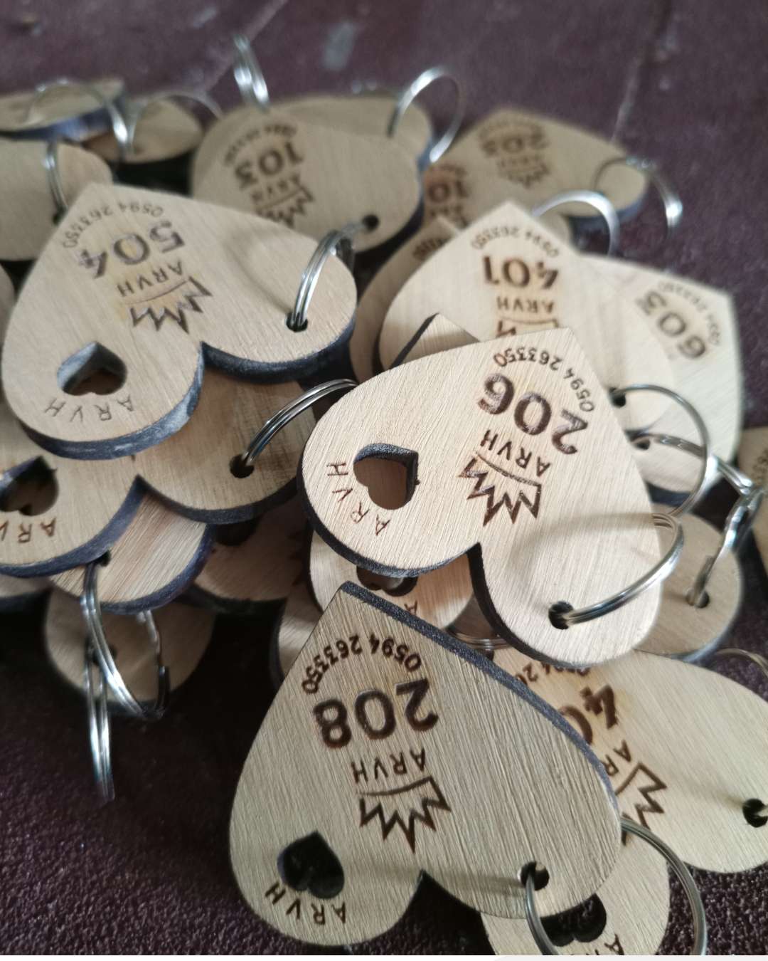 wooden and acrylic keyholders 