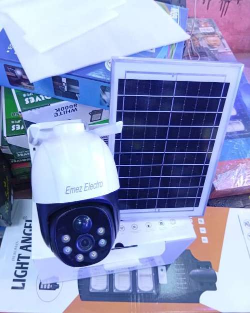 Single lens solar CCTV camera 