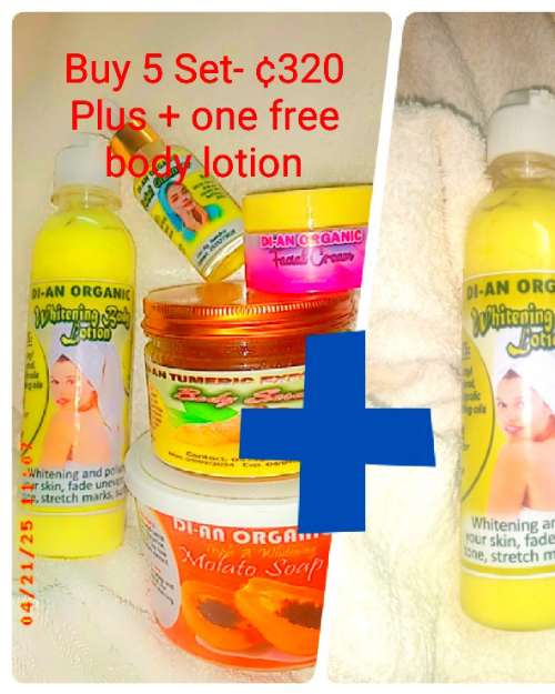 Whitening body lotion set