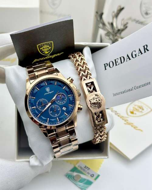 POEDAGAR 2 in 1 Men's Wrist Watch