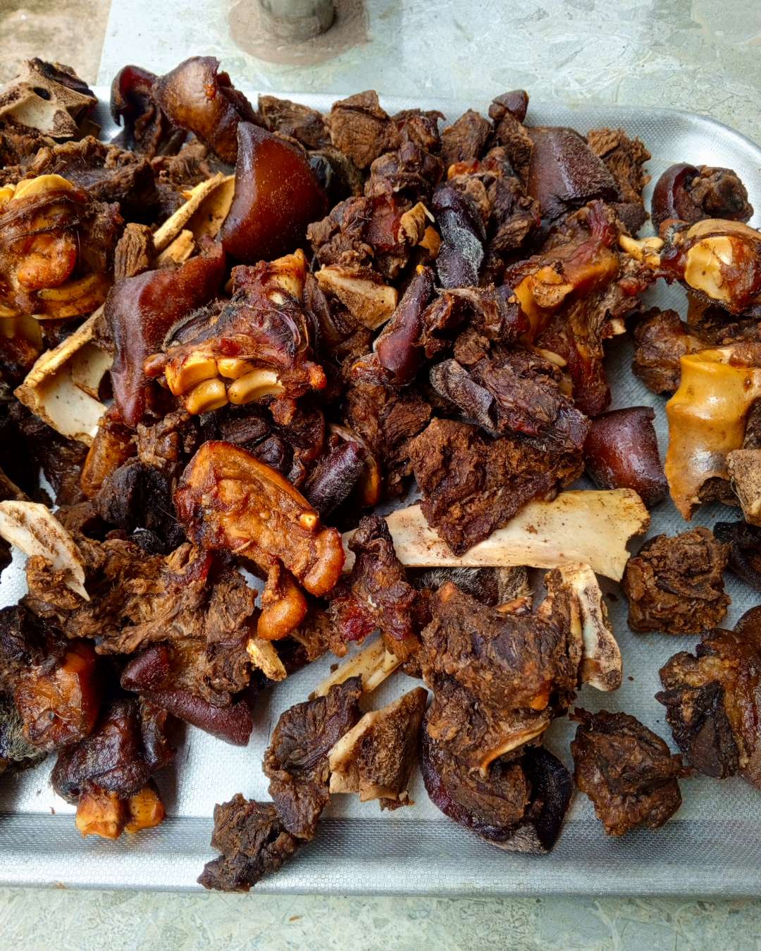 Oven dried cow meat and dried Goat Meat 