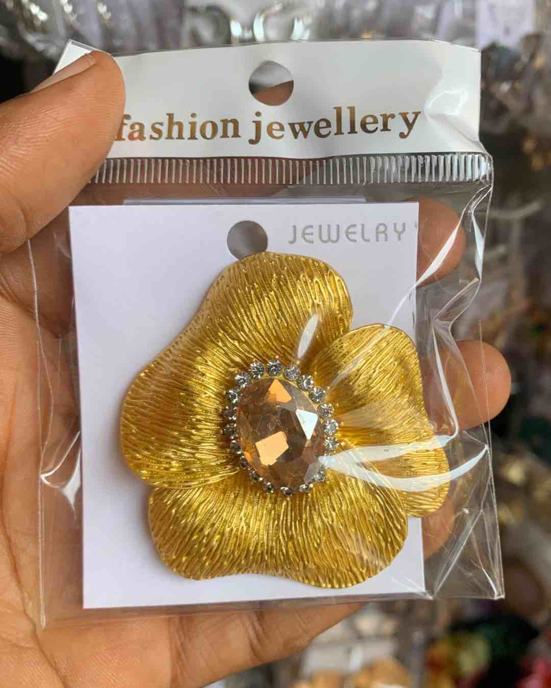 Metal Flower 3D Brooch