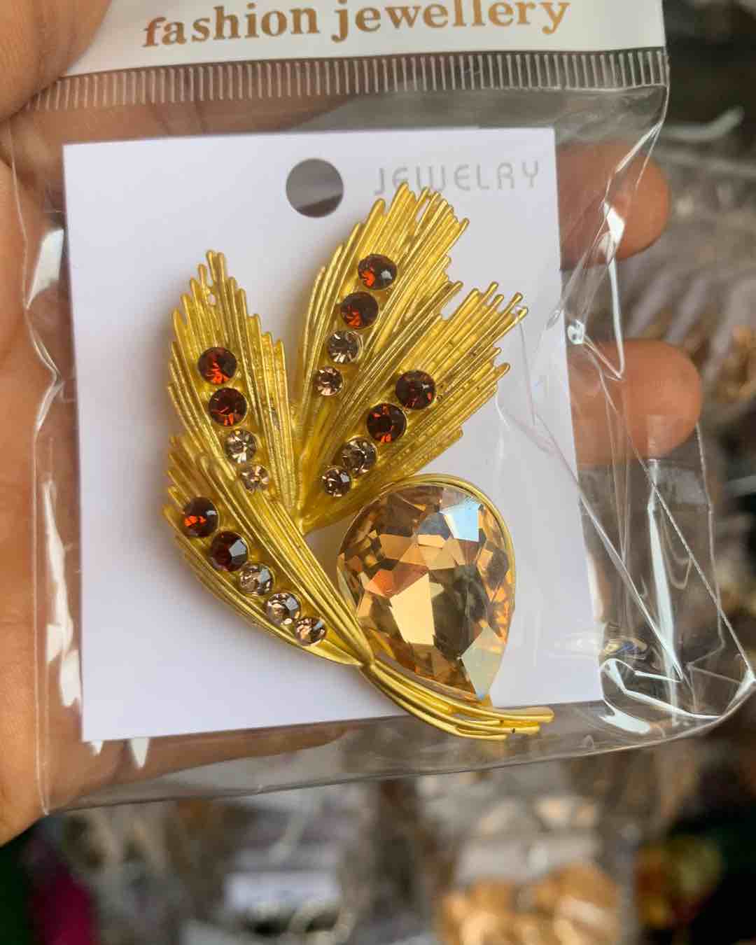 Gold Leaf Brooch