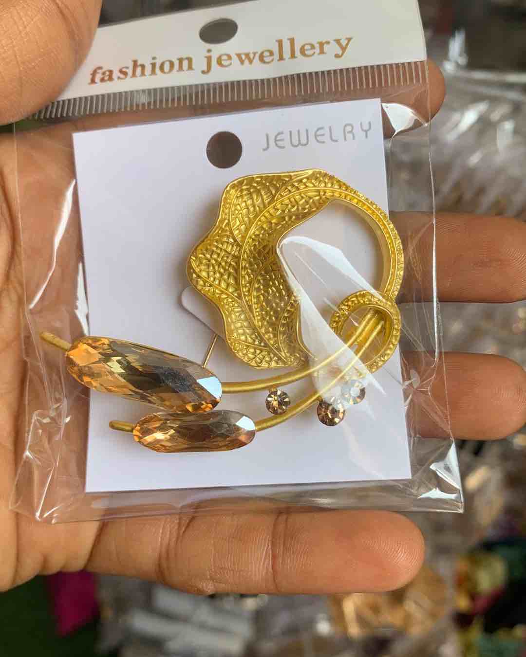 Gold Plated Metal Brooch