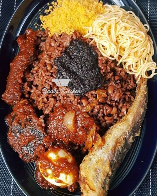 Authentic Waakye Meal