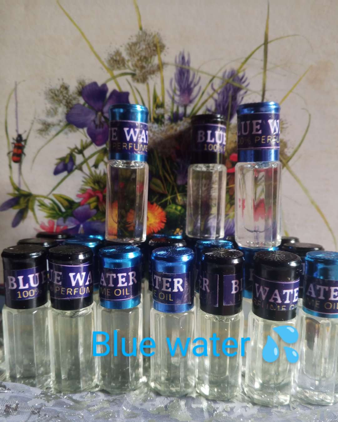 Blue water body oil 