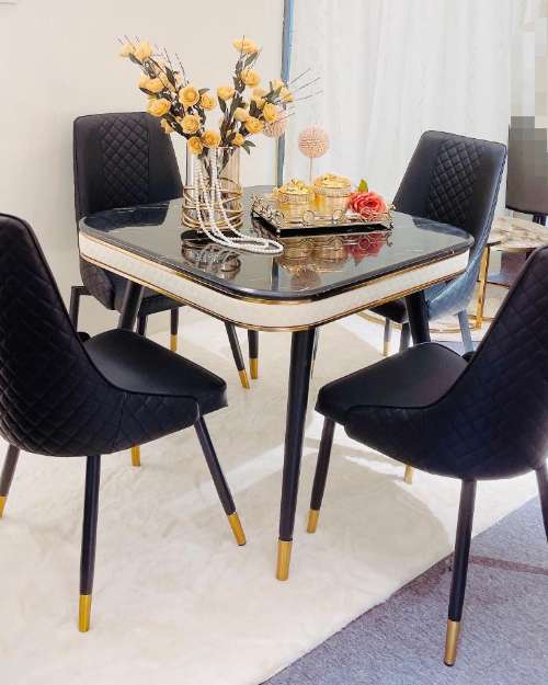 Four-Seater Marble Dining Table
