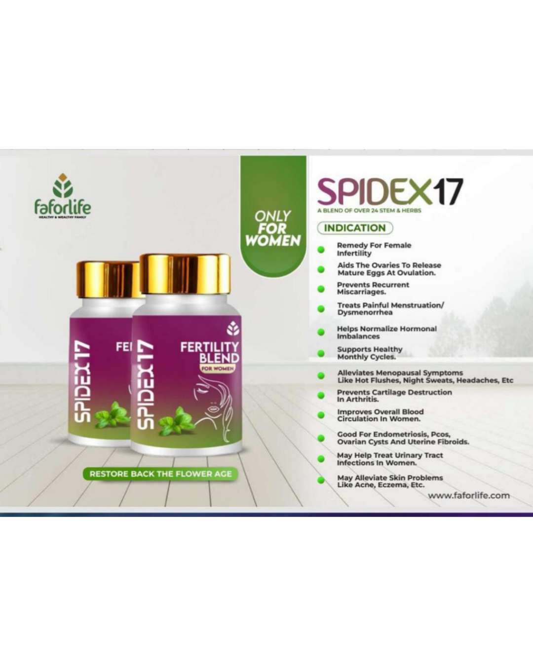 FAFORLIFE SPIDEX17 WOMEN FERTILITY BLEND