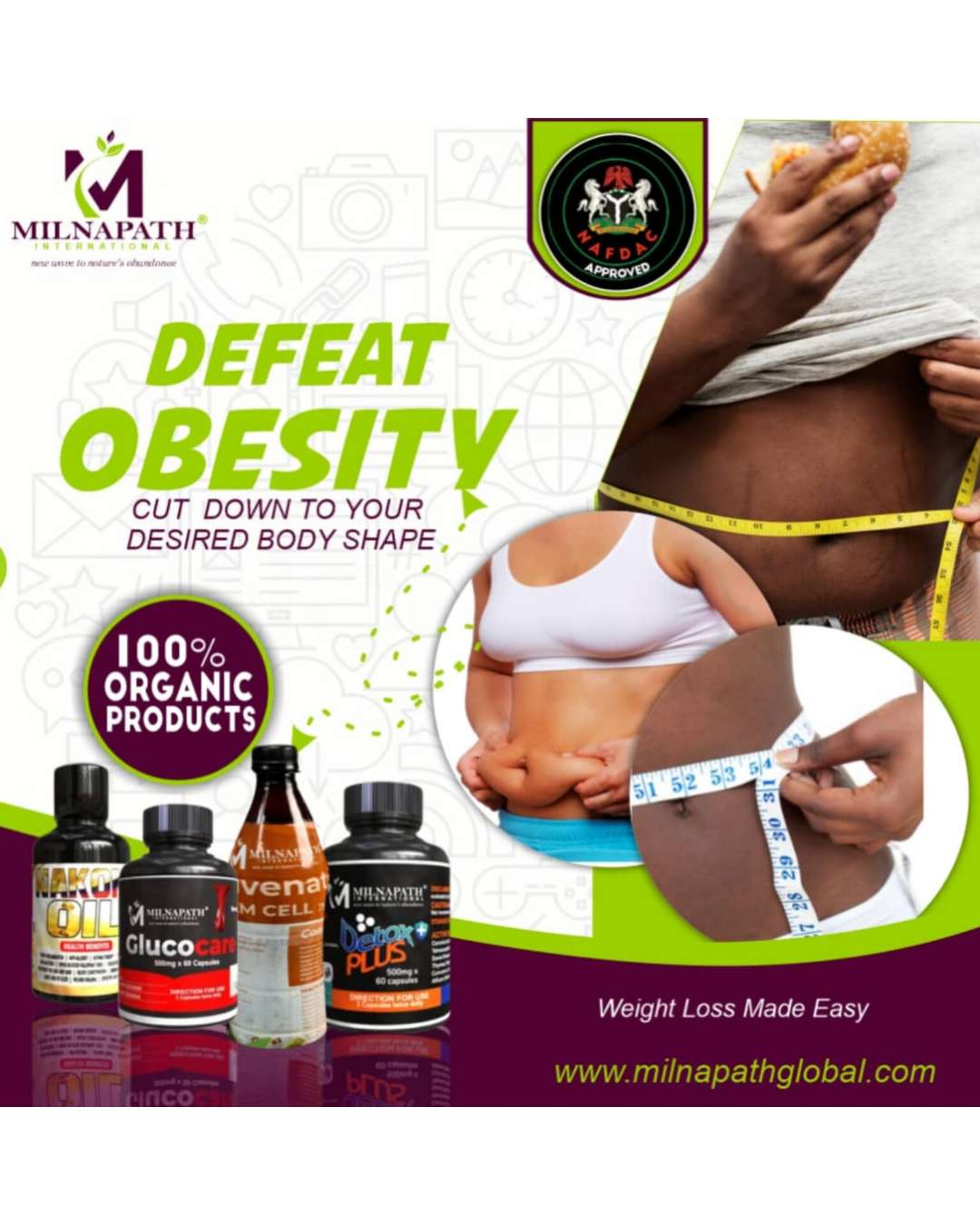 TREAT OBESITY, LOSS FAT WITH MILNAPATH