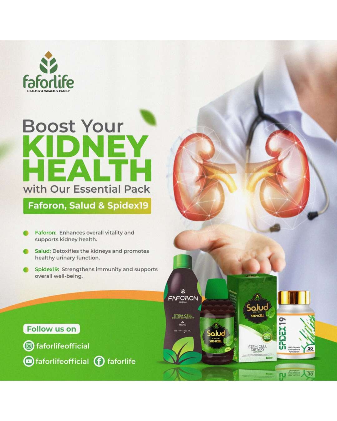 FAFORON, SPIDEX19 AND SALUD TREAT KIDNEY