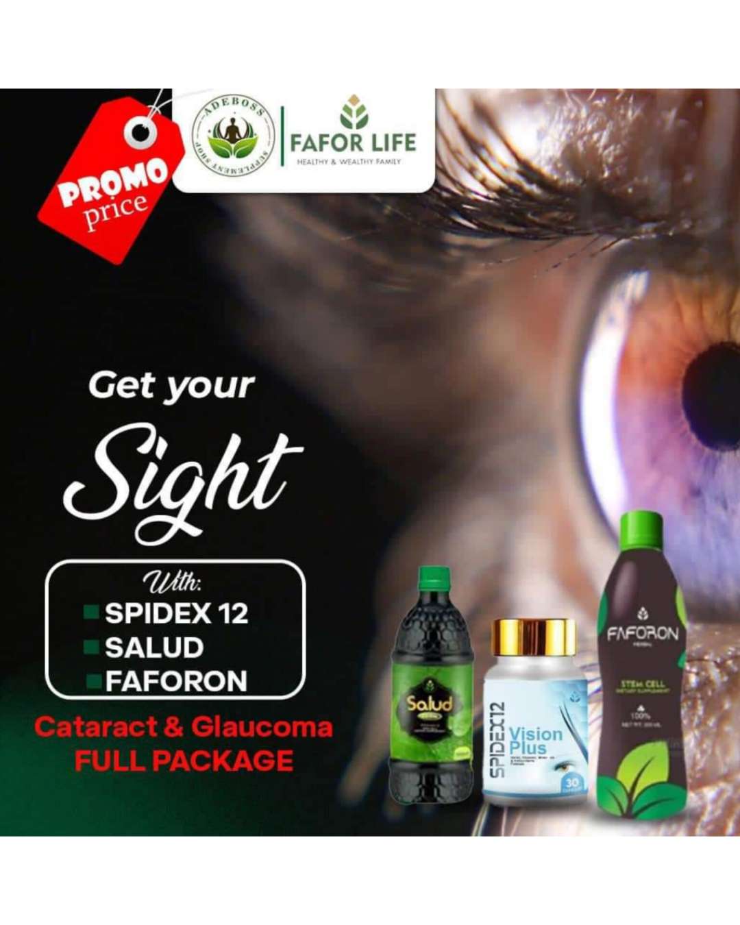 TREAT CATARACT, GLAUCOMA WITH SPIDEX12