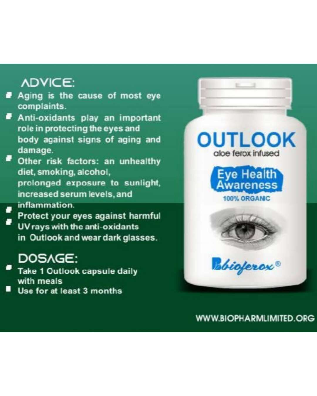 BIOFEROX OUTLOOK FOR EYE PROBLEMS 