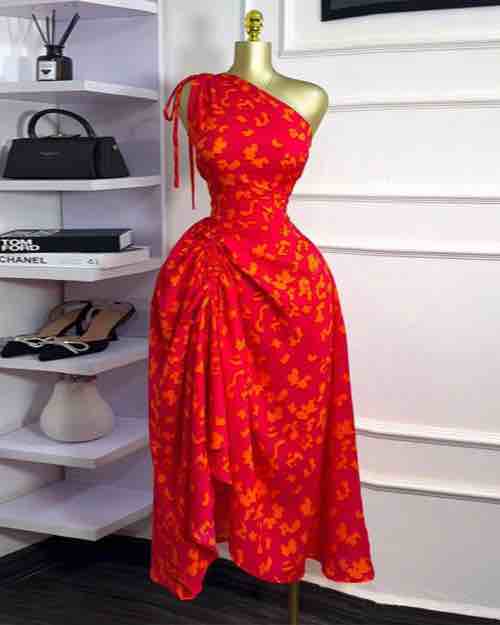 One Shoulder Maxi Dress