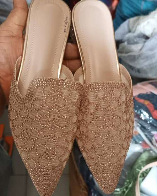 Ladies Rhinestone Half Shoes